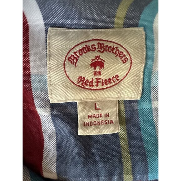 Brooks Brothers Red Fleece Plaid Button-Down Shirt Large 100% Cotton - Picture 4 of 6